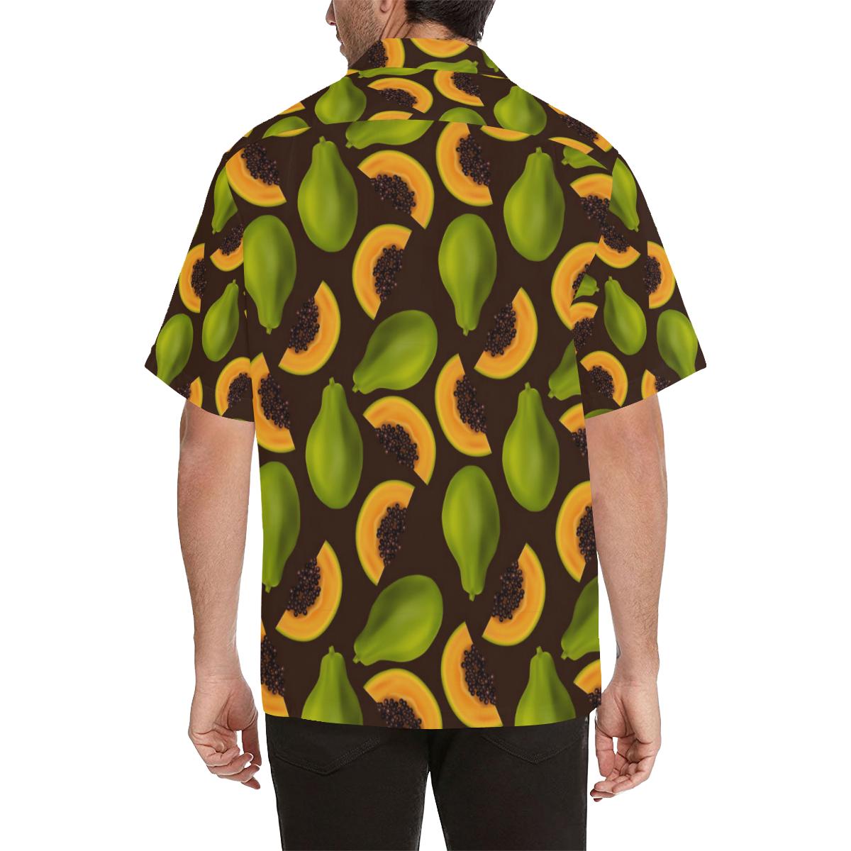 Papaya Pattern Print Design PP04 Men Hawaiian Shirt-JorJune