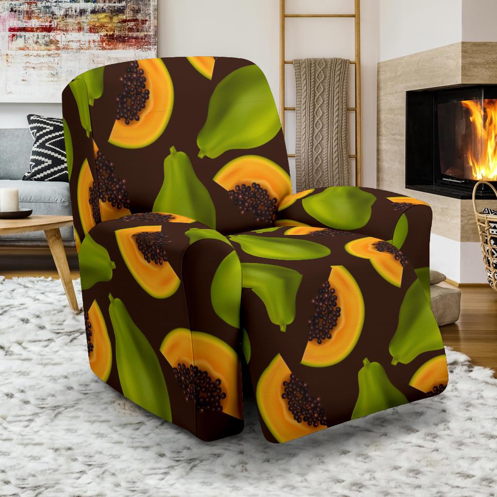 Papaya Pattern Print Design PP04 Recliner Slipcover-JORJUNE.COM