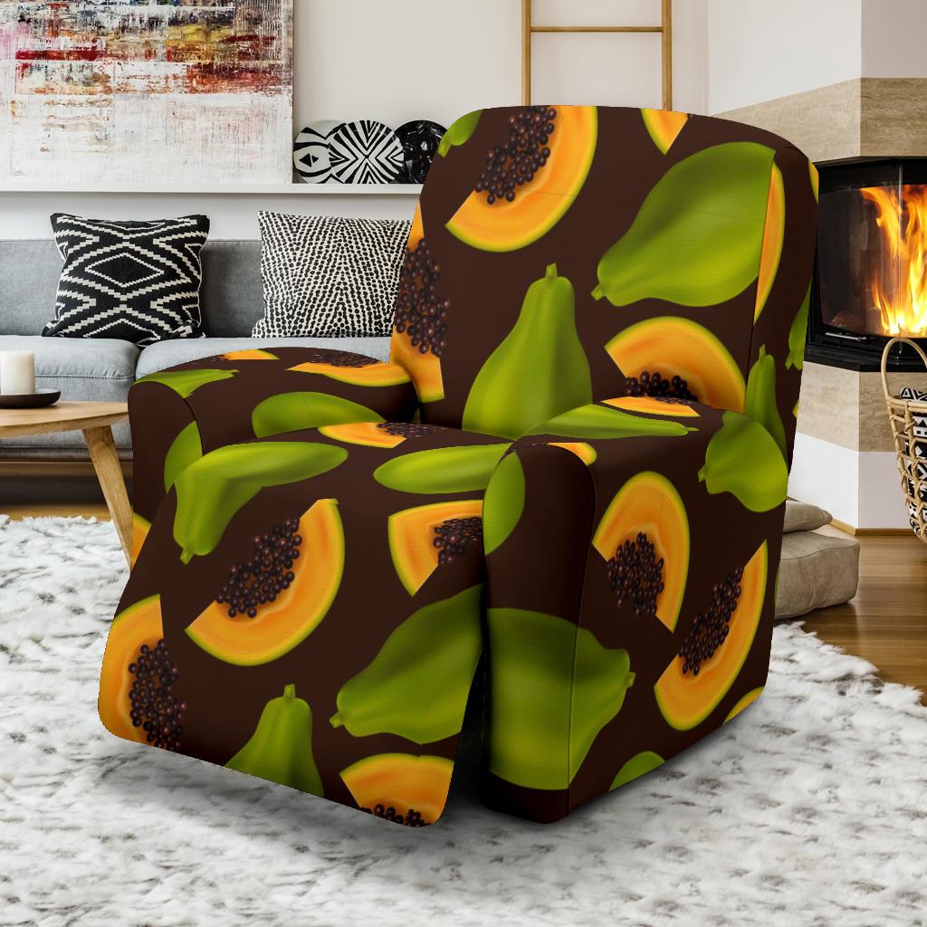 Papaya Pattern Print Design PP04 Recliner Slipcover-JORJUNE.COM