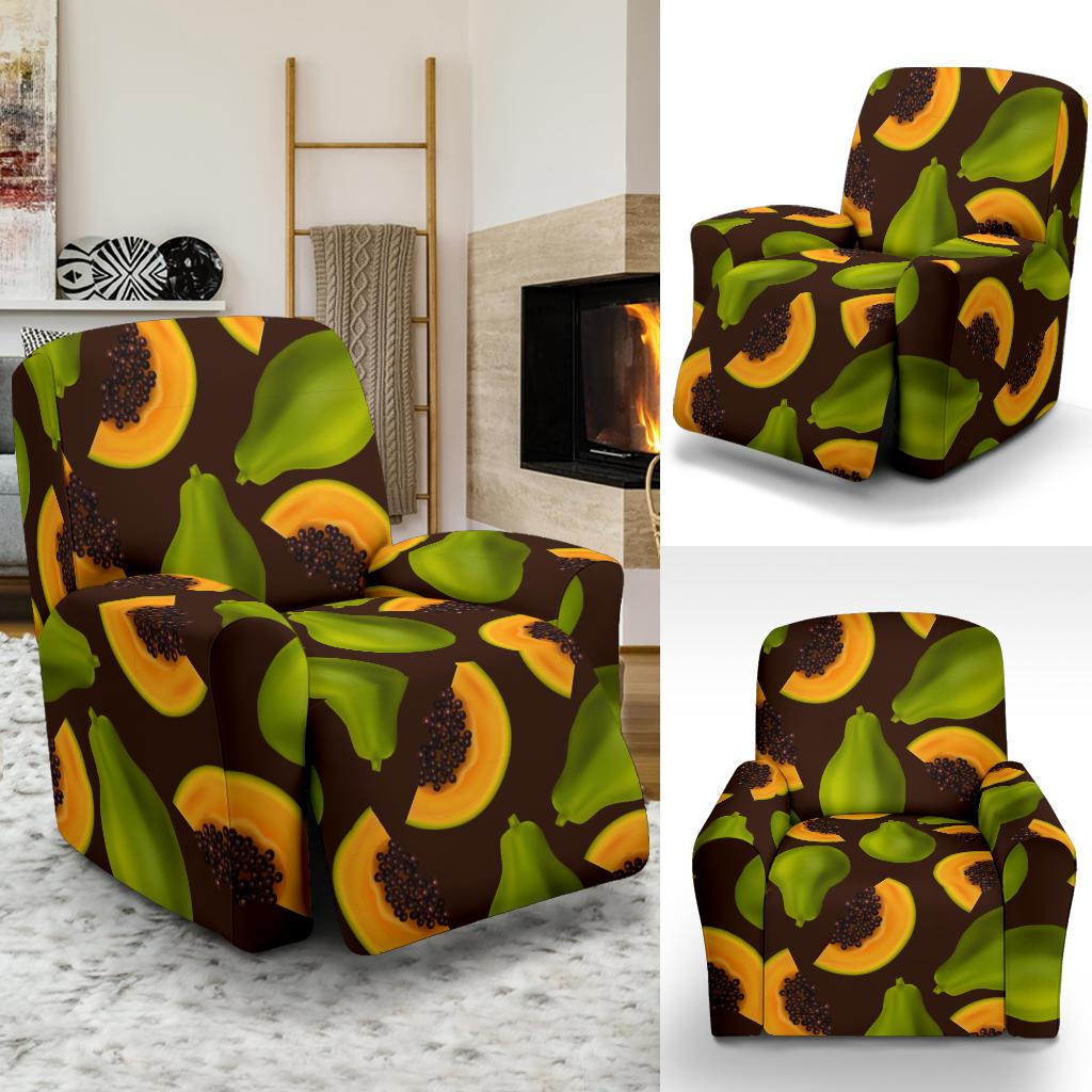 Papaya Pattern Print Design PP04 Recliner Slipcover-JORJUNE.COM