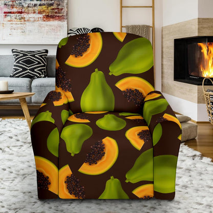 Papaya Pattern Print Design PP04 Recliner Slipcover-JORJUNE.COM