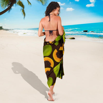 Papaya Pattern Print Design PP04 Sarong Pareo Wrap-JORJUNE.COM