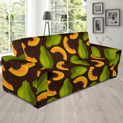 Papaya Pattern Print Design PP04 Sofa Slipcover-JORJUNE.COM