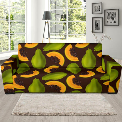 Papaya Pattern Print Design PP04 Sofa Slipcover-JORJUNE.COM