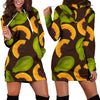 Papaya Pattern Print Design PP04 Women Hoodie Dress