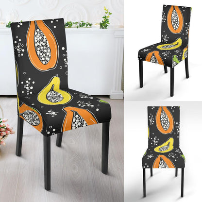 Papaya Pattern Print Design PP05 Dining Chair Slipcover-JORJUNE.COM