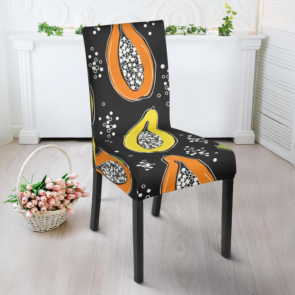 Papaya Pattern Print Design PP05 Dining Chair Slipcover-JORJUNE.COM