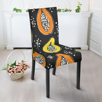 Papaya Pattern Print Design PP05 Dining Chair Slipcover-JORJUNE.COM