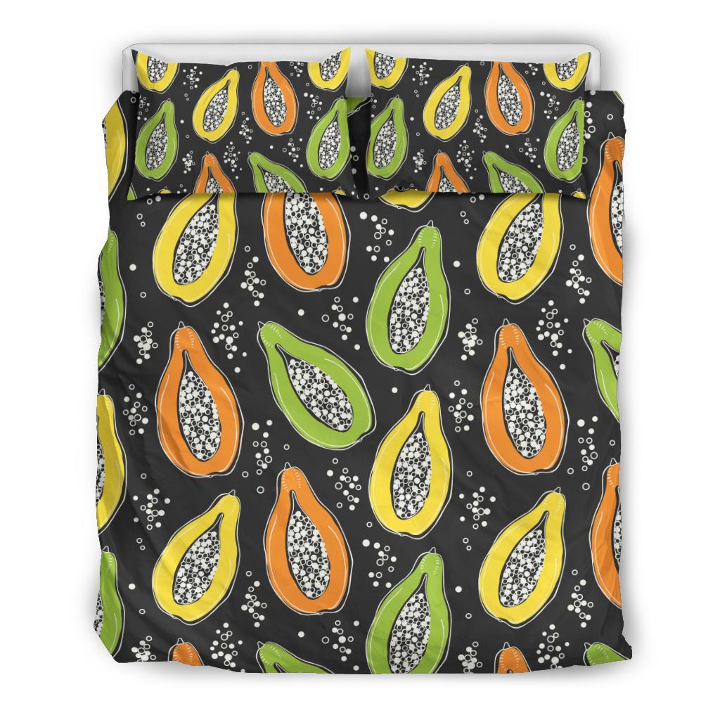 Papaya Pattern Print Design PP05 Duvet Cover Bedding Set-JORJUNE.COM