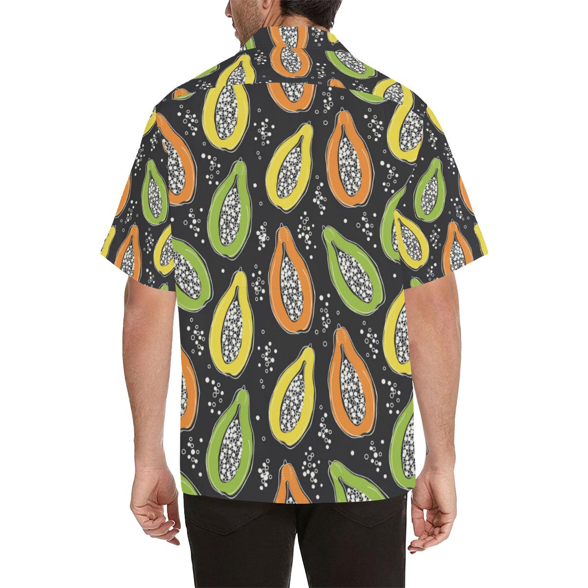 Papaya Pattern Print Design PP05 Men Hawaiian Shirt-JorJune