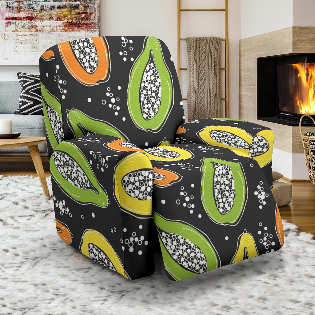 Papaya Pattern Print Design PP05 Recliner Slipcover-JORJUNE.COM