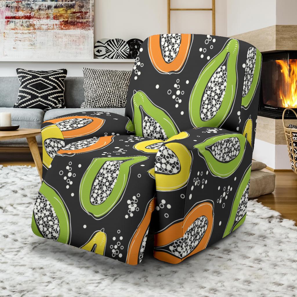 Papaya Pattern Print Design PP05 Recliner Slipcover-JORJUNE.COM