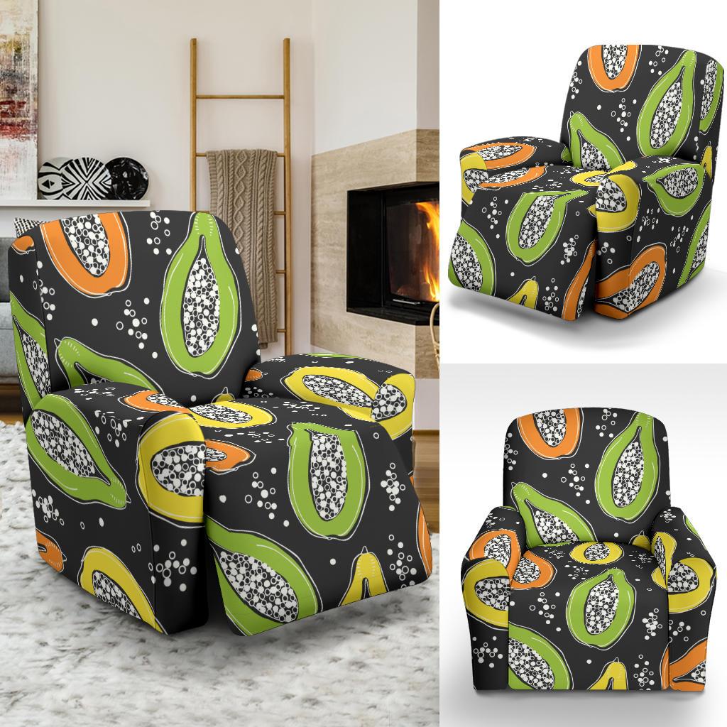 Papaya Pattern Print Design PP05 Recliner Slipcover-JORJUNE.COM
