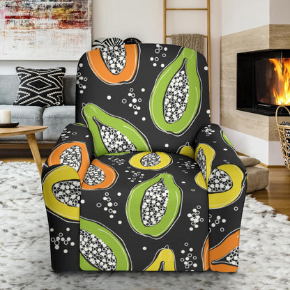 Papaya Pattern Print Design PP05 Recliner Slipcover-JORJUNE.COM