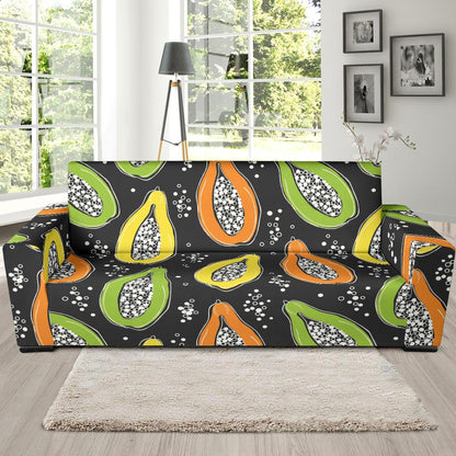 Papaya Pattern Print Design PP05 Sofa Slipcover-JORJUNE.COM