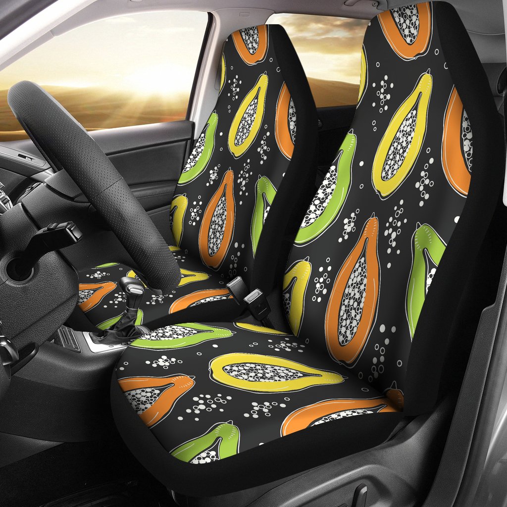 Papaya Pattern Print Design PP05 Universal Fit Car Seat Covers-JorJune