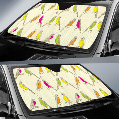Parakeet Pattern Print Design A01 Car Sun Shades-JORJUNE.COM