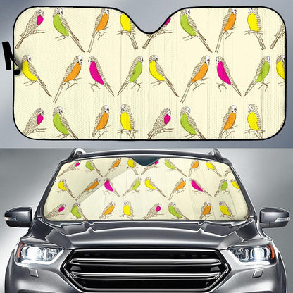 Parakeet Pattern Print Design A01 Car Sun Shades-JORJUNE.COM