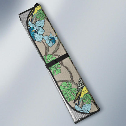 Parakeet Pattern Print Design A02 Car Sun Shades-JORJUNE.COM