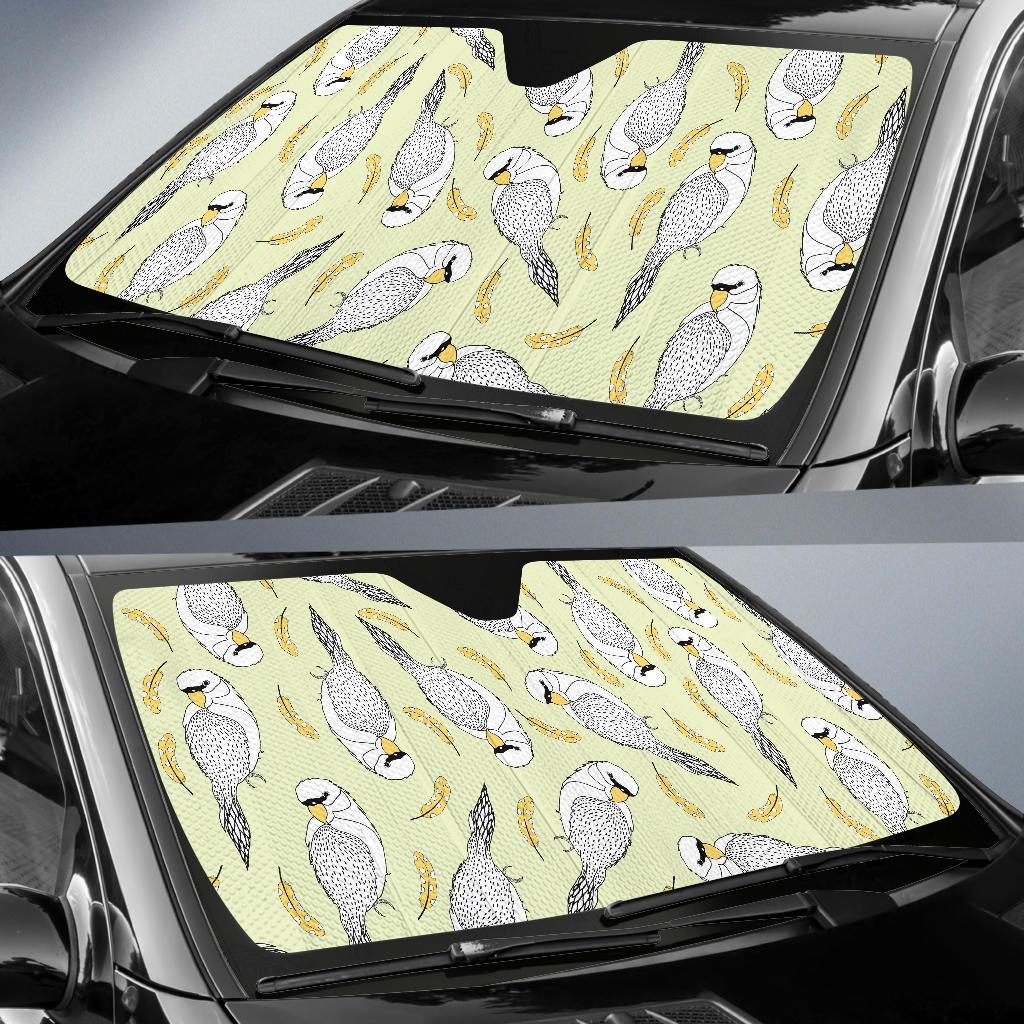 Parakeet Pattern Print Design A03 Car Sun Shades-JORJUNE.COM