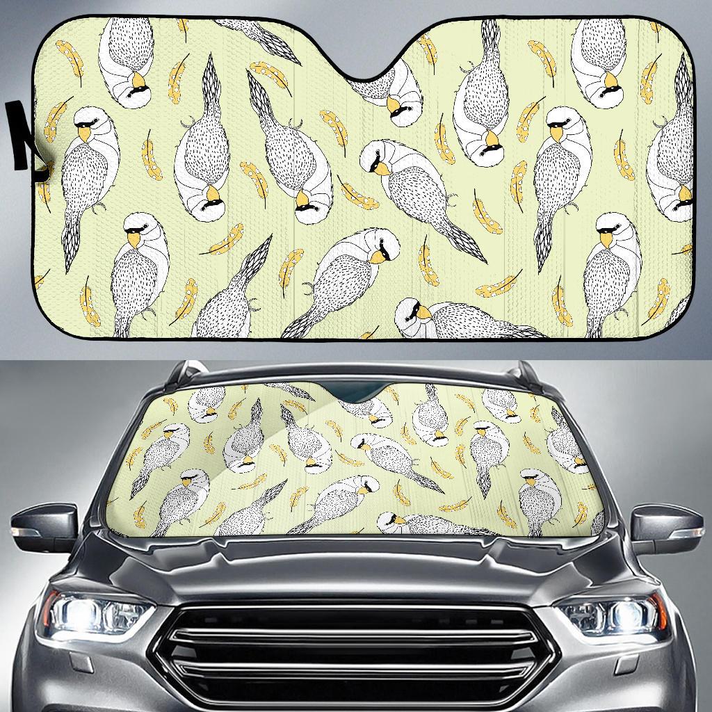 Parakeet Pattern Print Design A03 Car Sun Shades-JORJUNE.COM