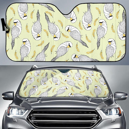 Parakeet Pattern Print Design A03 Car Sun Shades-JORJUNE.COM