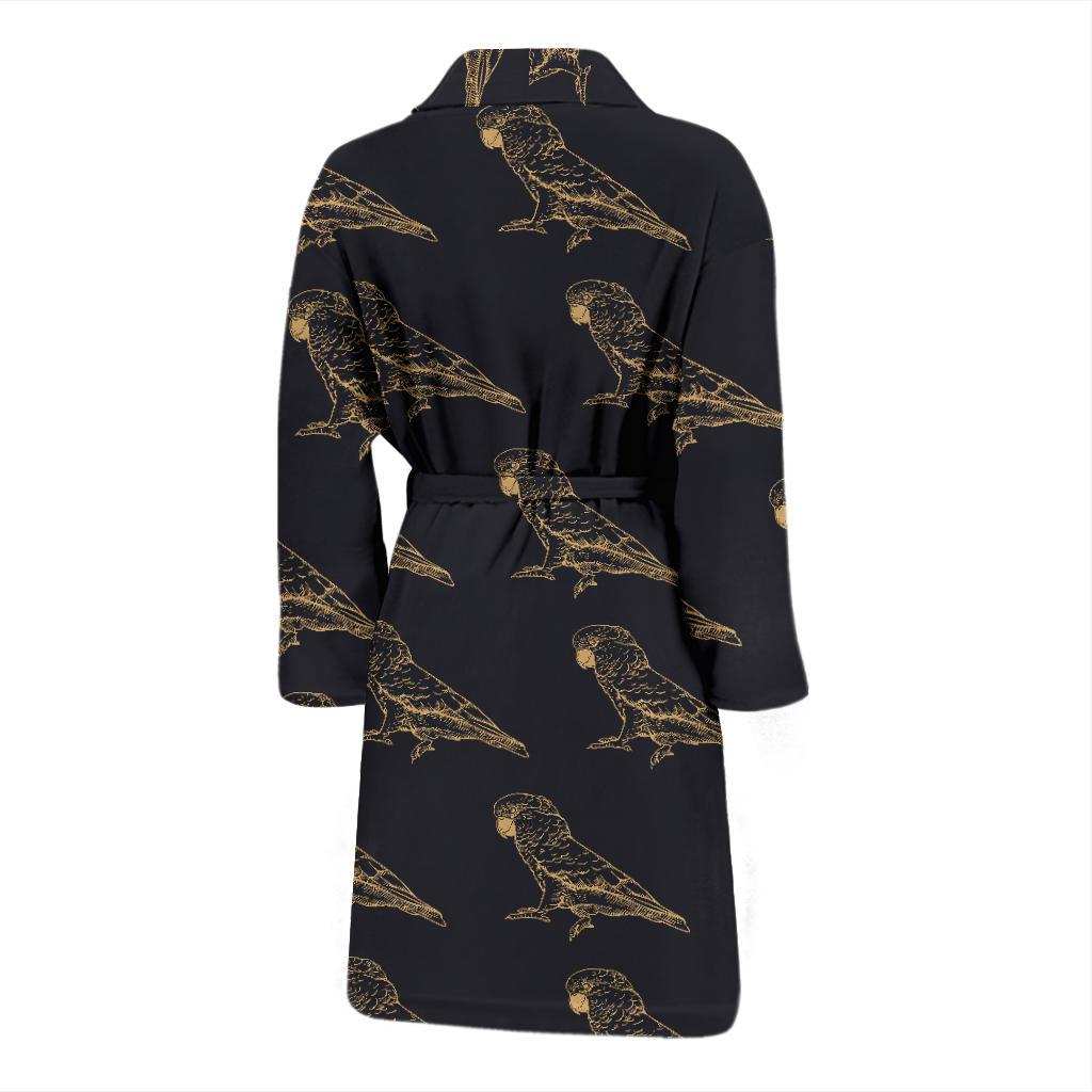 Parakeet Pattern Print Design A04 Men Bathrobe-JORJUNE.COM