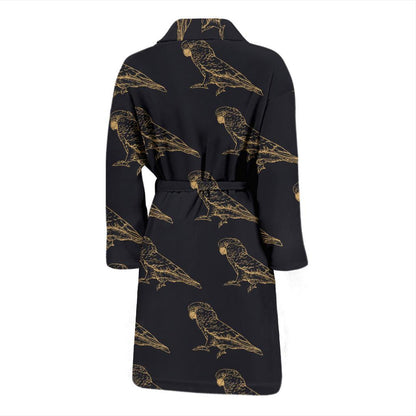 Parakeet Pattern Print Design A04 Men Bathrobe-JORJUNE.COM