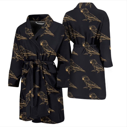 Parakeet Pattern Print Design A04 Men Bathrobe-JORJUNE.COM