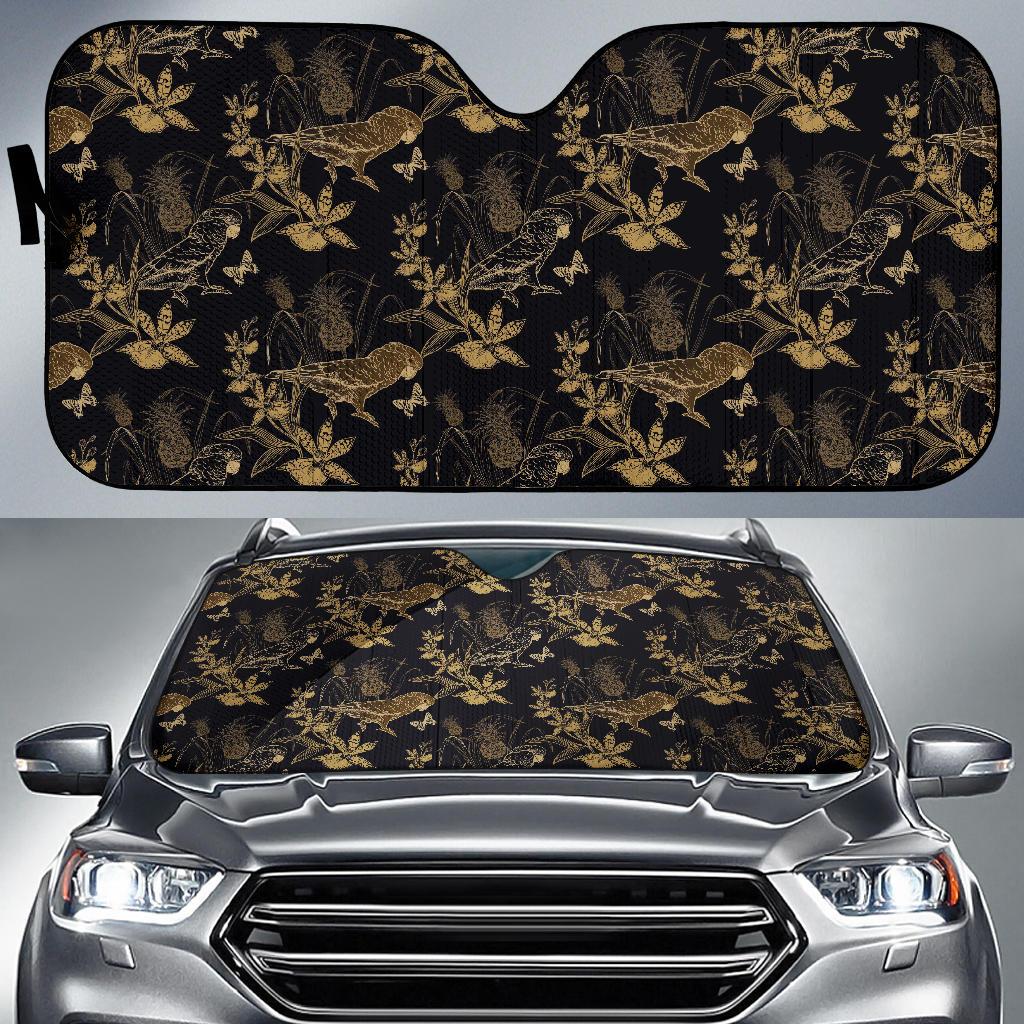 Parakeet Pattern Print Design A05 Car Sun Shades-JORJUNE.COM