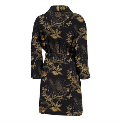 Parakeet Pattern Print Design A05 Men Bathrobe-JORJUNE.COM