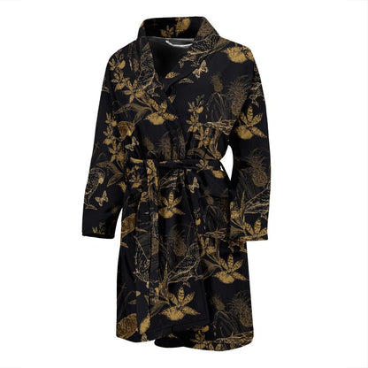 Parakeet Pattern Print Design A05 Men Bathrobe-JORJUNE.COM