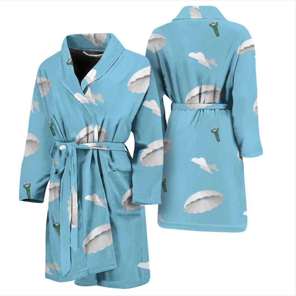 Paratrooper Pattern Print Design A02 Men Bathrobe-JORJUNE.COM