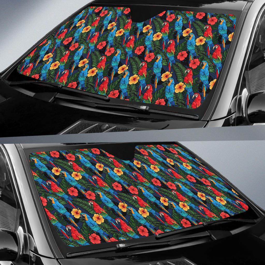 Parrot Pattern Print Design A01 Car Sun Shades-JORJUNE.COM