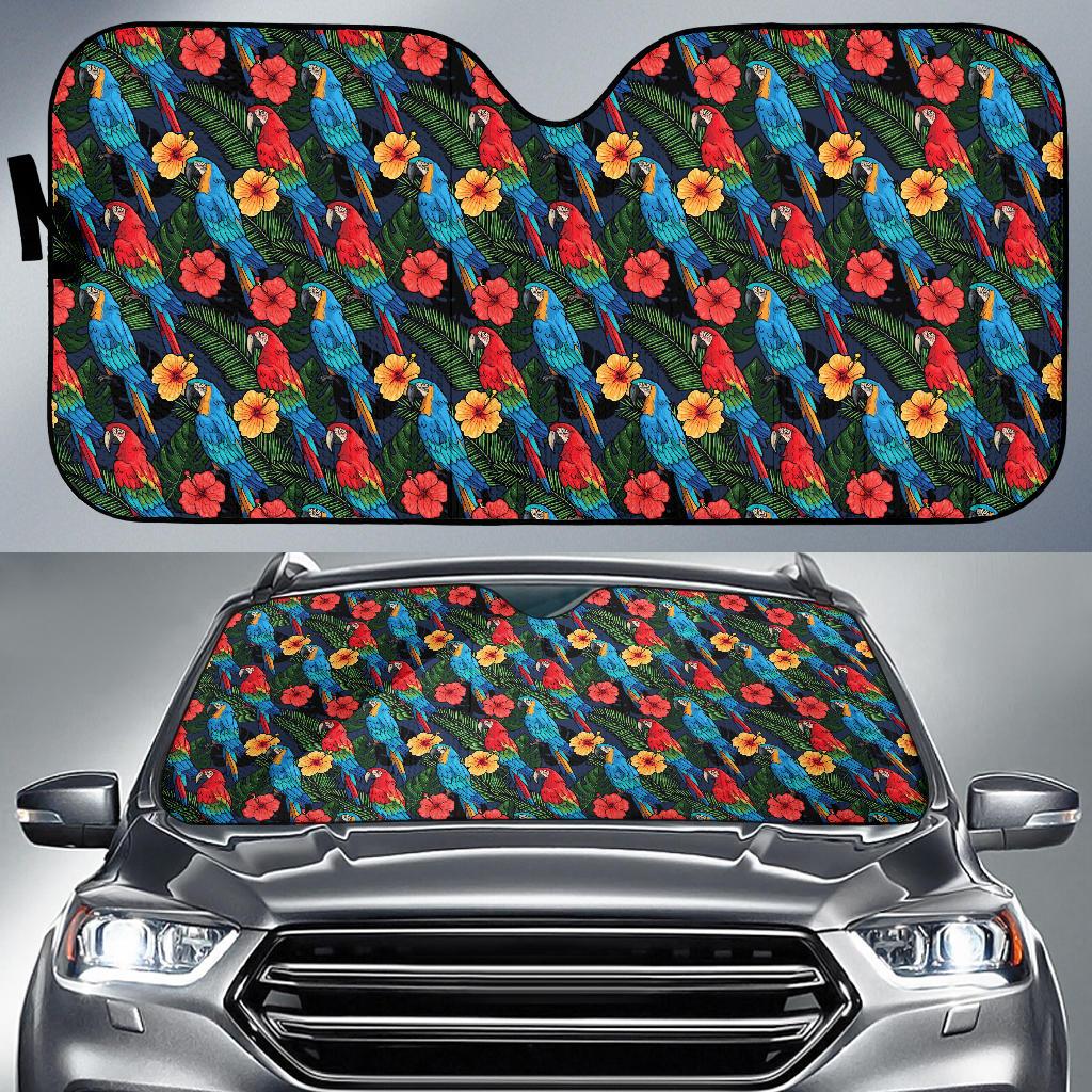 Parrot Pattern Print Design A01 Car Sun Shades-JORJUNE.COM