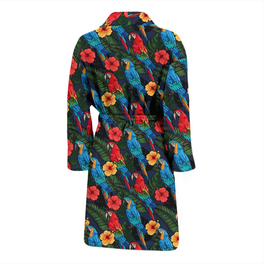 Parrot Pattern Print Design A01 Men Bathrobe-JORJUNE.COM