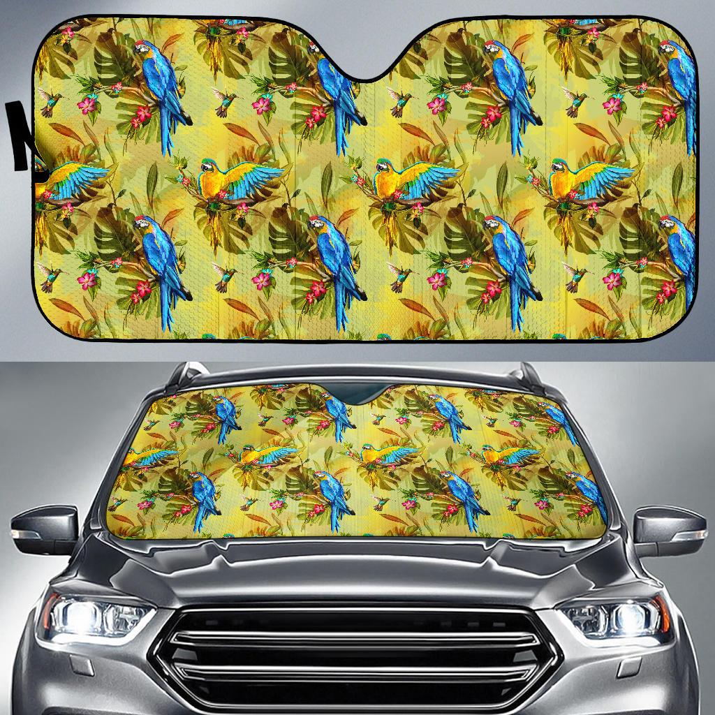 Parrot Pattern Print Design A02 Car Sun Shades-JORJUNE.COM