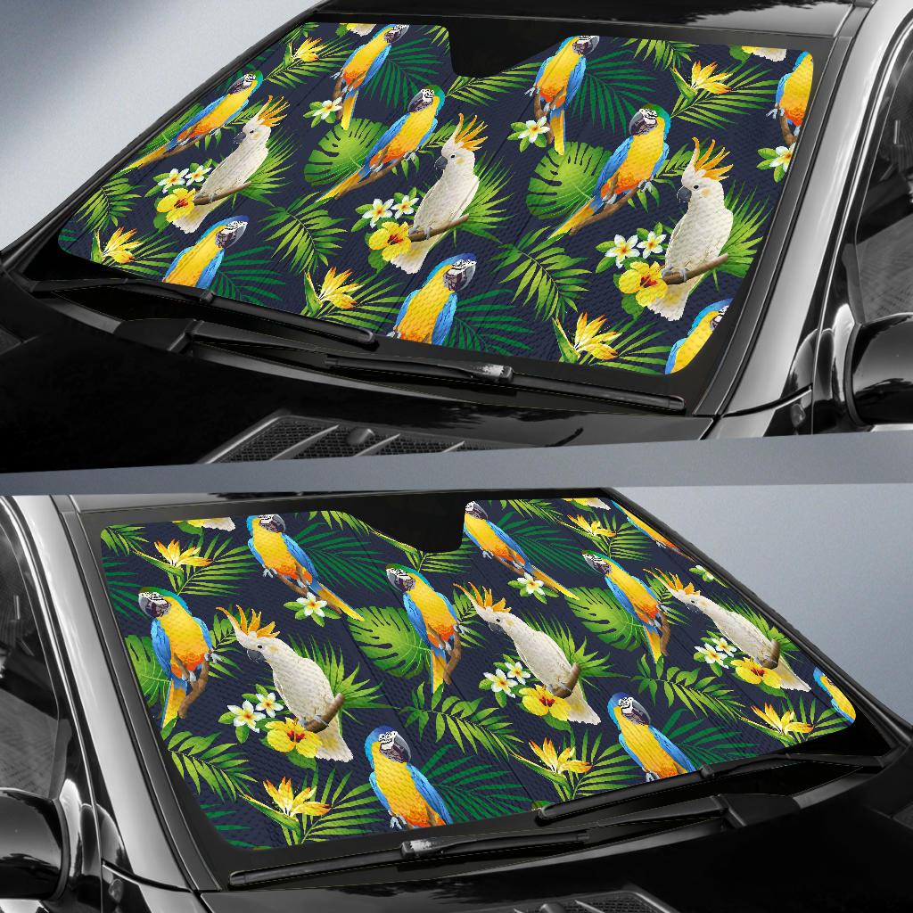 Parrot Pattern Print Design A03 Car Sun Shades-JORJUNE.COM