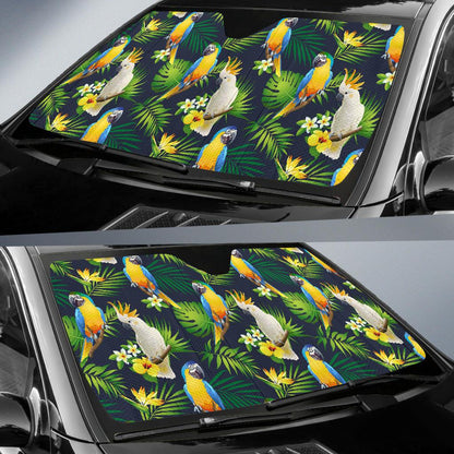 Parrot Pattern Print Design A03 Car Sun Shades-JORJUNE.COM