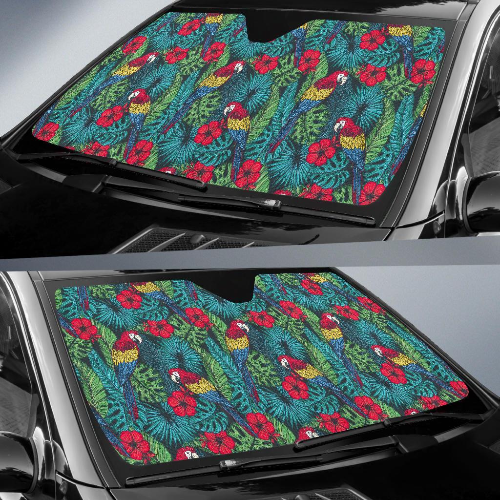 Parrot Pattern Print Design A05 Car Sun Shades-JORJUNE.COM