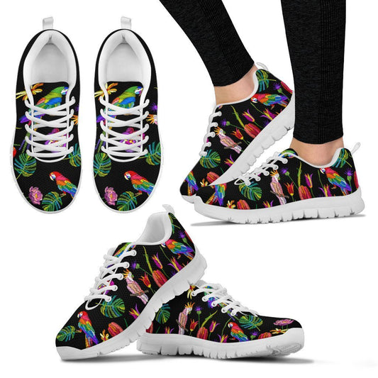 Parrots printed embroidered Style Women Sneakers