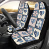 Patchwork Heart Flower Pattern Print Design 01 Car Seat Covers (Set of 2)-JORJUNE.COM