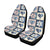 Patchwork Heart Flower Pattern Print Design 01 Car Seat Covers (Set of 2)-JORJUNE.COM