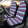 Patriotic Houndstooth Pattern Print Design A02 Car Seat Covers (Set of 2)-JORJUNE.COM