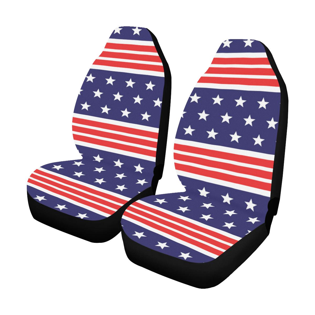 Patriotic Pattern Print Design A04 Car Seat Covers (Set of 2)-JORJUNE.COM