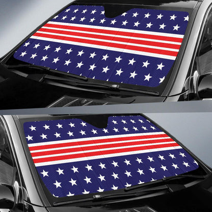 Patriotic Pattern Print Design A04 Car Sun Shades-JORJUNE.COM