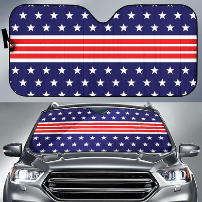 Patriotic Pattern Print Design A04 Car Sun Shades-JORJUNE.COM