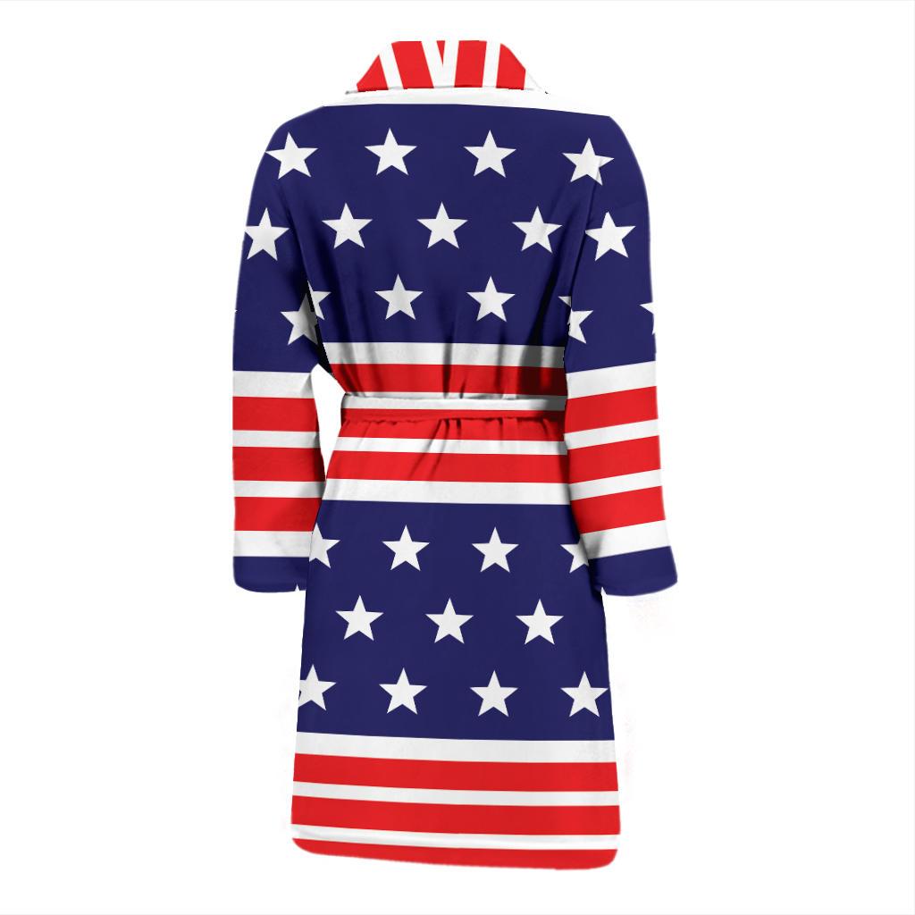 Patriotic Pattern Print Design A04 Men Bathrobe-JORJUNE.COM