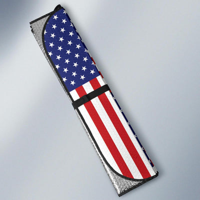 Patriotic US Flag Pattern Print Design A01 Car Sun Shades-JORJUNE.COM