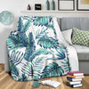 Pattern Tropical Palm Leaves Fleece Blanket